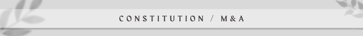 Constitution / M&A